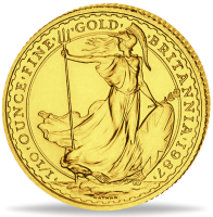 10 Pfund Britannia 1/10 Unze Gold Jahrgang unserer Wahl - Münze Vorderseite 10 Pfund Britannia 1/10 Unze Gold Jahrgang unserer Wahl - Münze Vorderseite