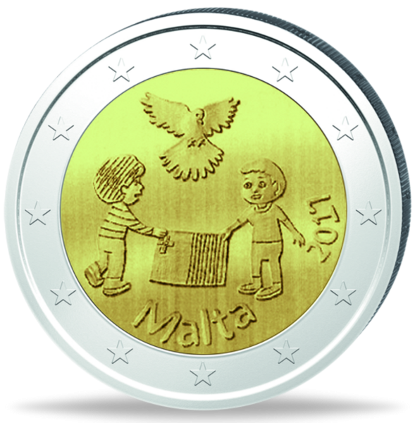 2 Euro Frieden - Münze Vorderseite