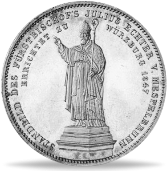 Doppeltaler 1847 (T.87), Fürstbischhof v. Mespelbrunn - Münze Rückseite