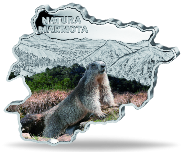 10 Dinar Wildlife Murmeltier - Vorderseite Münze