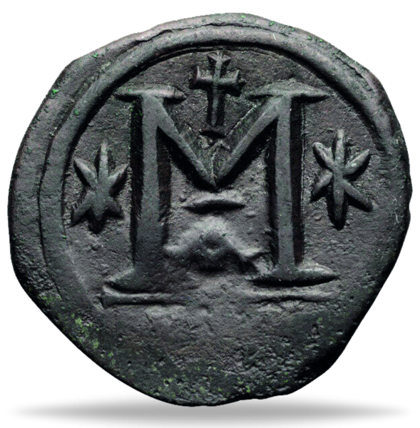 Byzantinisches Reich, AE Follis 543 n.Chr., Kaiser Justinian I. - Münze Rückseit