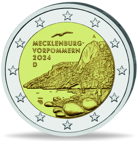 2 Euro Königsstuhl - Münze Vorderseite