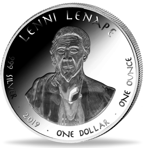 1 US-Dollar Lenni Lenape - Delaware - Silber - Münze Vorderseite
