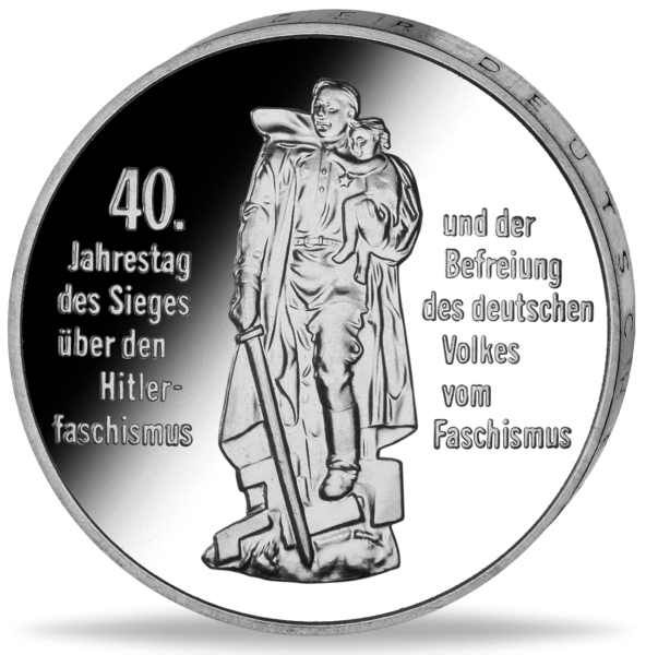 10 Mark der DDR 40 Jahre Sieg über den Faschismus - Münze Vorderseite