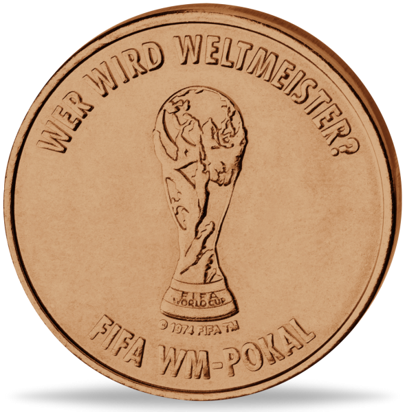 FIFA-Gedenkprägung WM Pokal Bronze - Vorderseite