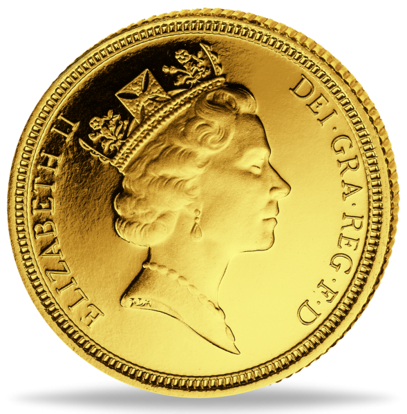 1 Sovereign Elisabeth II. - Vorderseite Münze