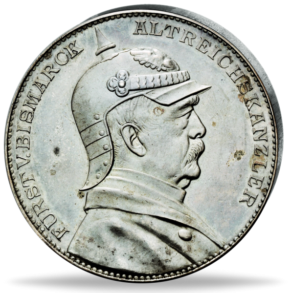 Silber-Medaille -Trauernde Germania - auf den Tod von Otto von Bismarck -1898 VS