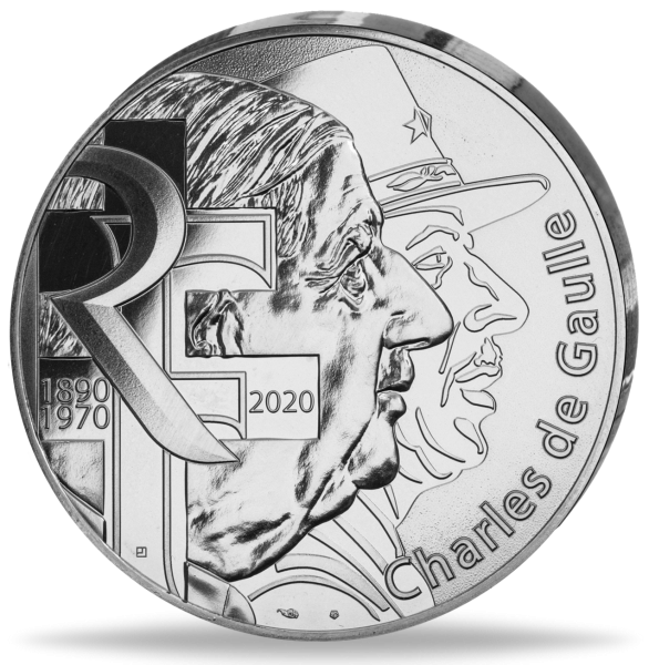 100 Euro Charles de Gaulle - Münze Vorderseite