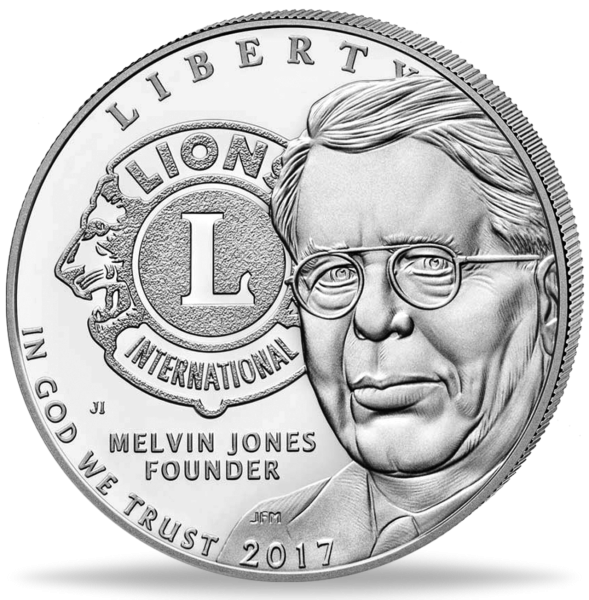 1 US Dollar Lions Clubs International - Silber - Münze Vorderseite