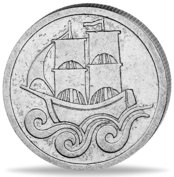 Danzig 1/2 Gulden „Kogge“ 1923 - Silber - Münze Vorderseite