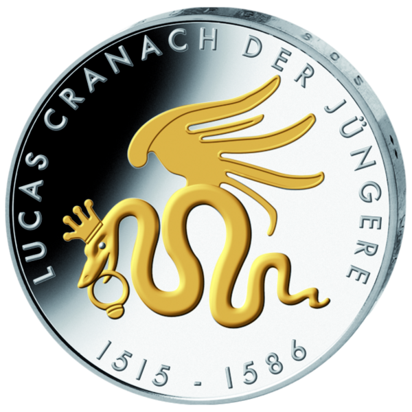 10 Euro Cranach der Juengere - Vorderseite Münze