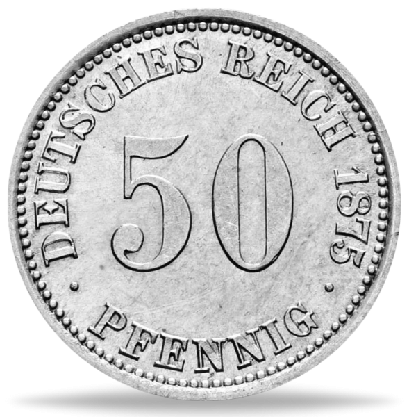 50 Pfennig große Ziffer - A - Münze Vorderseite