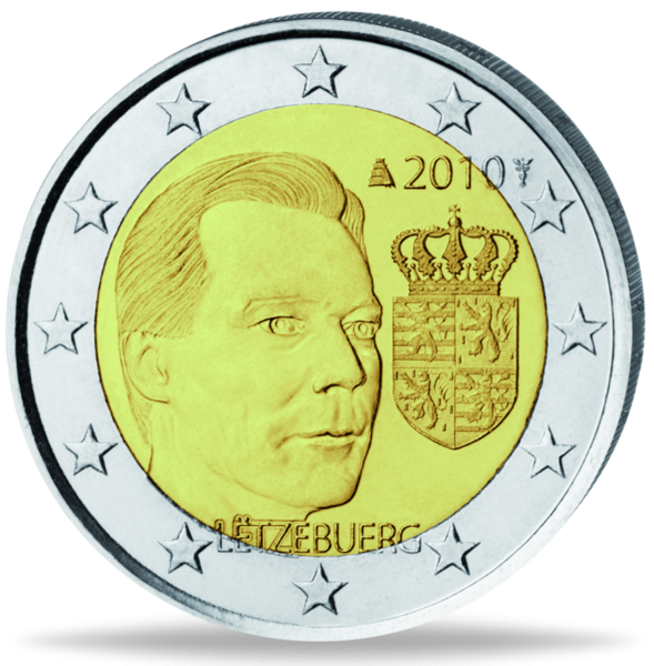 2 Euro Wappen Großherzog Henri - Münze Vorderseite