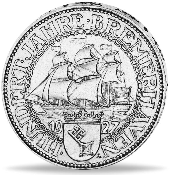 5 Reichsmark Bremerhaven - Vorderseite Münze