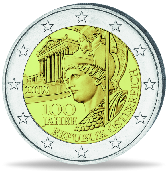 2 Euro Republik 100 Jahre - Münze Vorderseite