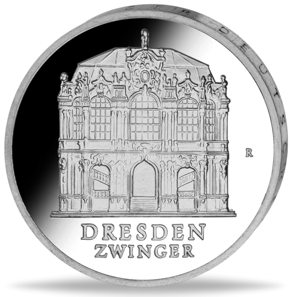 5 Mark der DDR Dresdner Zwinger - Münze Vorderseite