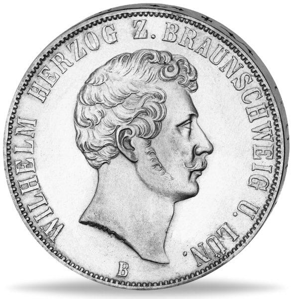 Doppeltaler 1856, Herzog Wilhelm Thun 122 - Silber - Münze Vorderseite
