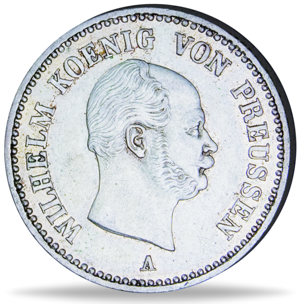 Ein sechstel Taler Wilhelm I - Vorderseite Münze