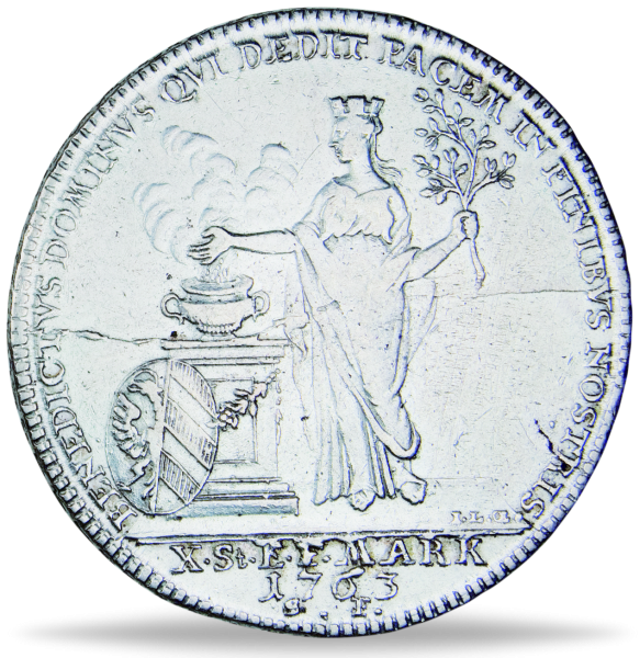 Reichstadt Nürnberg, Stadt-Taler 1763-1765, stehende Noris - Münze Vorderseite