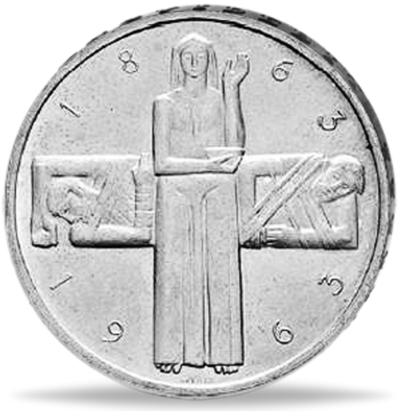 5 Schweizer Franken Rotes Kreuz - Vorderseite Münze