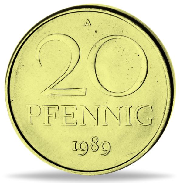 20 Pfennig „DDR Kursmünze“ 1989 - Münze Vorderseite