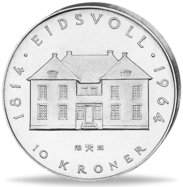 10 Norwegische Kronen Storting Eidsvoll - Vorderseite Münze