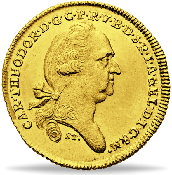 Bayern, Donaudukat Kurfürst Karl Theodor, 1780 - Münze Vorderseite