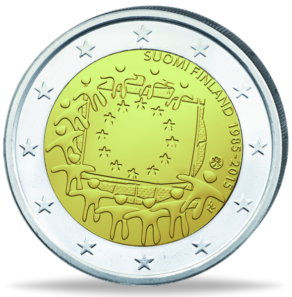 2 Euro „Europaflagge - Finnland“ - Münze Vorderseite