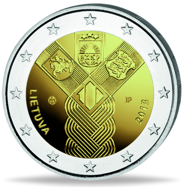 2 E Baltische Staaten 100 J. - Münze Vorderseite
