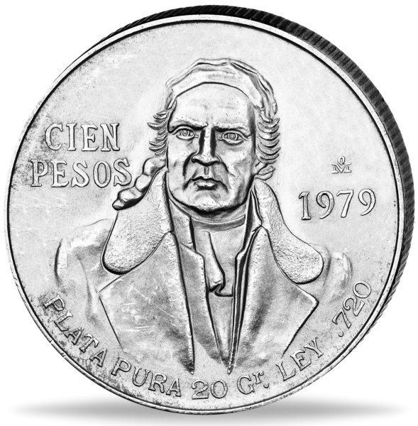 100 Pesos Morelos - Münze Vorderseite