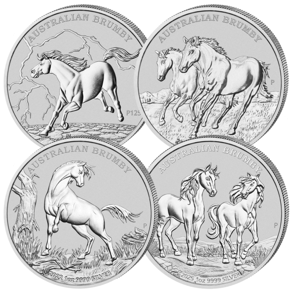 4 Dollar 'Brumby' Silber - Satzbild