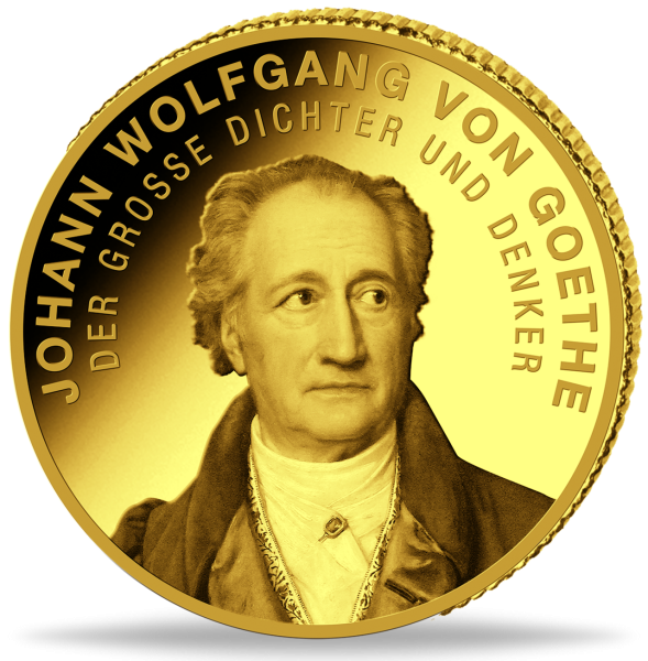 Johann Wolfgang von Goethe Gold - Gedenkprägung