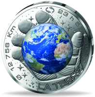 100 Euro 'Die Erde' - Münze Vorderseite 100 Euro 'Die Erde' - Münze Vorderseite