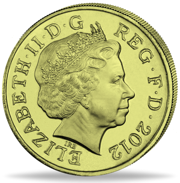 1 Pfund Königliches Wappen 2008-13 - Münze Rückseite