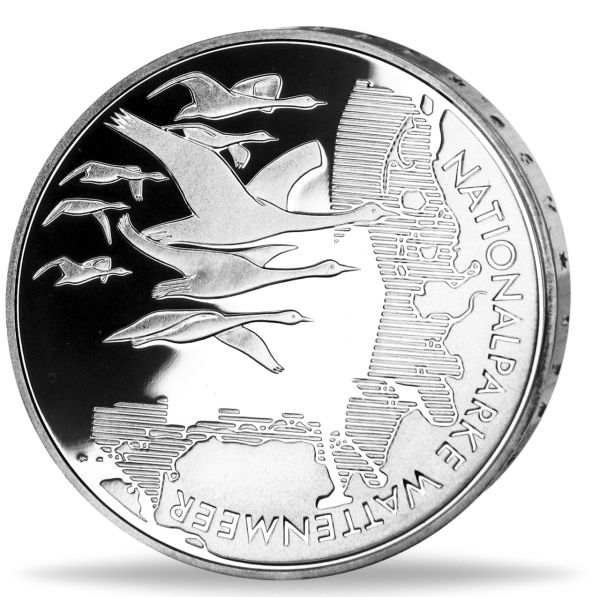 10 Euro Nationalpark Wattenmeer - Vorderseite Münze