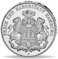 3 Mk Hamburg gr. Adler - Münze Vorderseite 3 Mk Hamburg gr. Adler - Münze Vorderseite