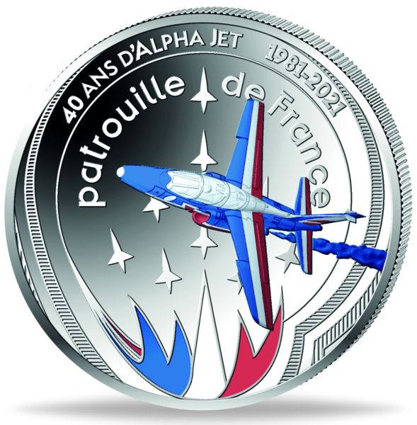 50 Euro Alpha Jet Silber - Münze Vorderseite