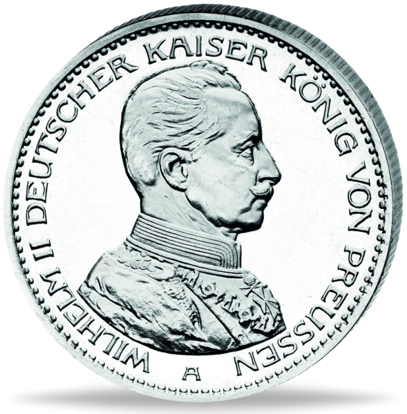 3 Mark Wilhelm II. in Uniform - Vorderseite Münze