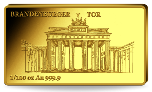 1/100 Unze Brandenburger Tor - Vorderseite Barren