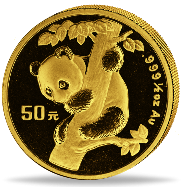 50 Yuan Panda 1/2 Unze Gold 1996 - Münze Vorderseite