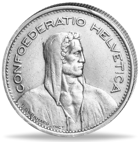 5 Schweizer Franken - Silber - 1931-69, Alphirte - Münze Vorderseite