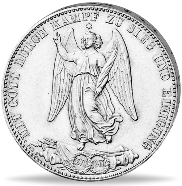 Vereinstaler Siegestaler Württemberg 1871 Thun 443 - Münze Rückseite