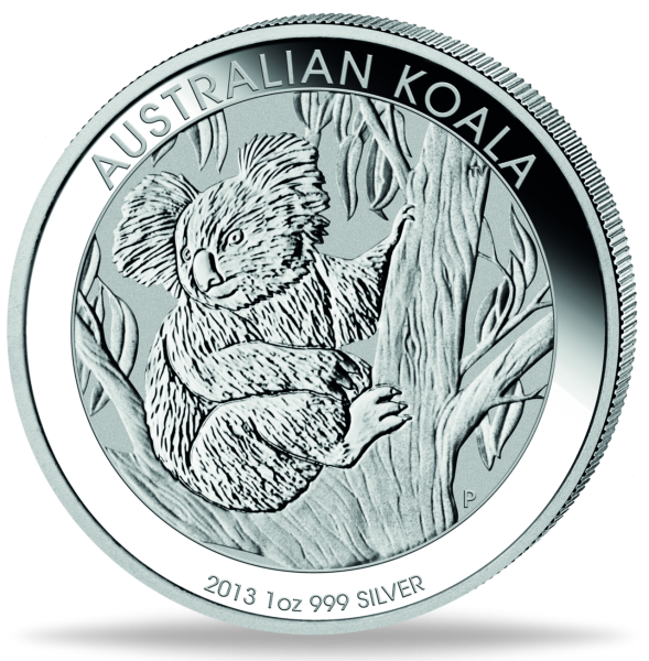 Australien 1 AUS-$ Koala 1 Unze Silber 2013 - Münze Vorderseite