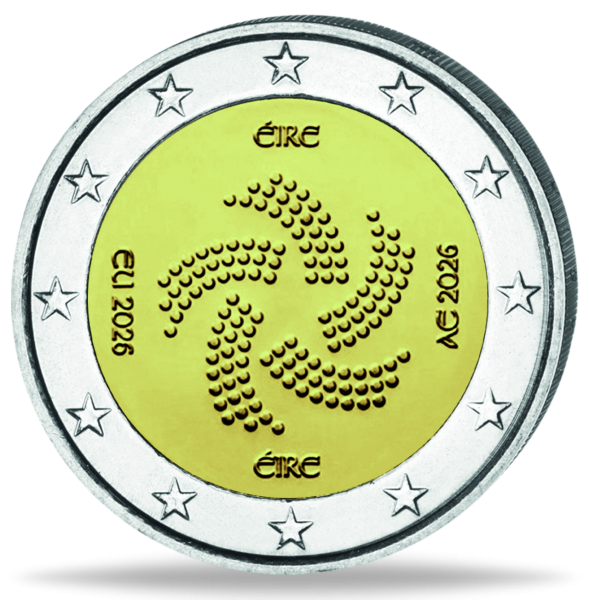 Irland, 2 Euro EU-Ratspräsidentschaft, 2026, bfr. - Münze Vorderseite