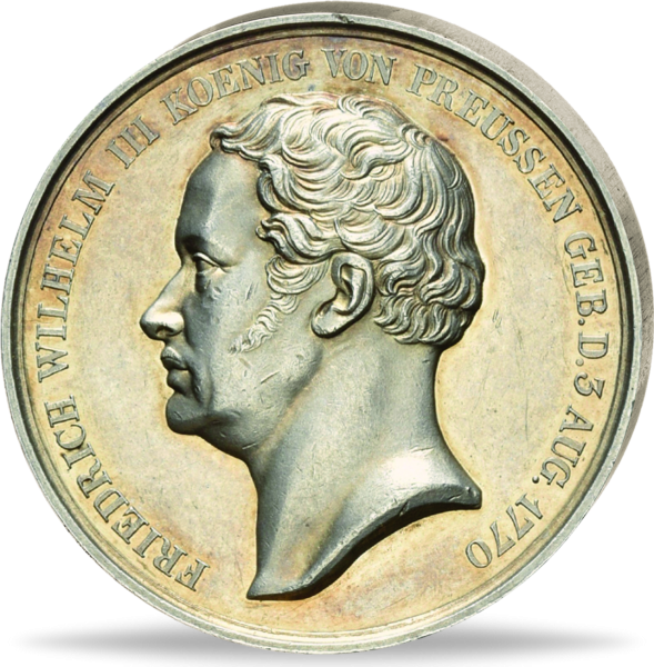 Friedrich Wilhelm III 1840 auf seinen Tod - Vorderseite Münze