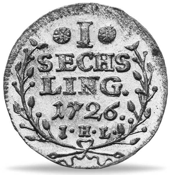 Hamburg, Sechsling 1726-1764, J.3 - Münze Vorderseite