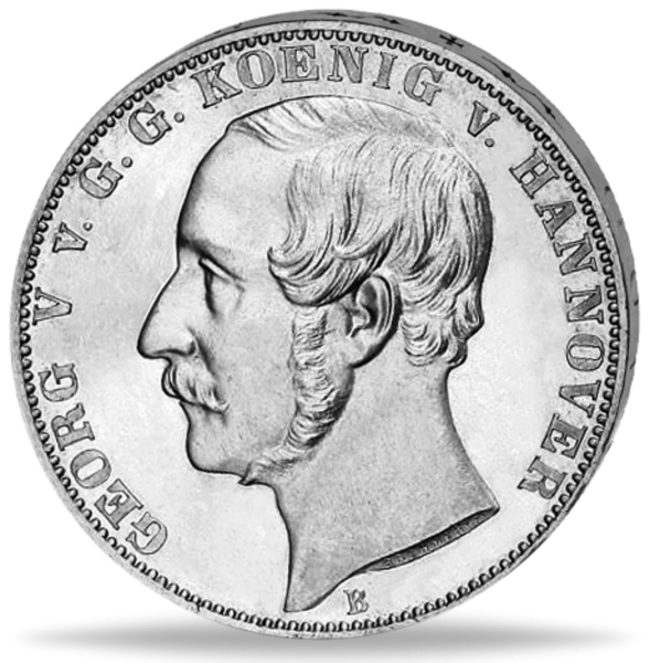 Vereinstaler 1866, König Georg V. Thun 174 - Silber - Münze Vorderseite