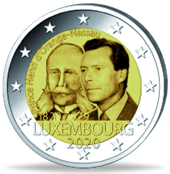 2 Euro Henri von Oranien Nassau - Münze Vorderseite