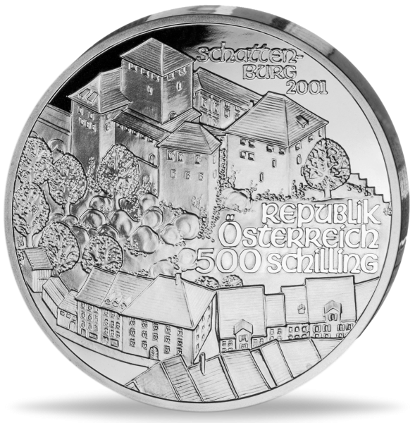 500 Östereichische Schilling Schattenburg - Münze Vorderseite