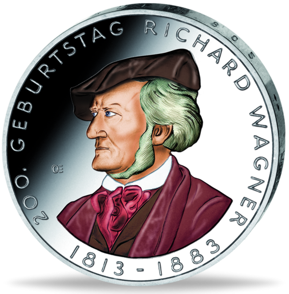10 Euro Richard Wagner - Vorderseite Münze